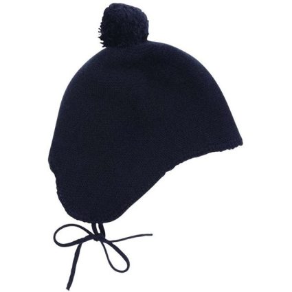 HOLMM Navy Pom Pom Cashmere Strik Hue - Str. S