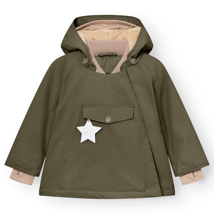 Mini A ture Olive night Wang Fleece Vinterjakke - Str. 6 år/116