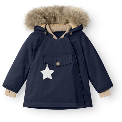 Mini A ture Outer space Wang Fleece Vinterjakke m. Pels - Str. 12 mdr/80