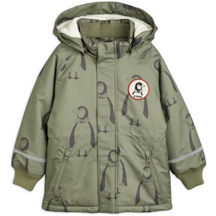 Mini Rodini Penguin K2 Parka Jakke Green - Str. 140-146