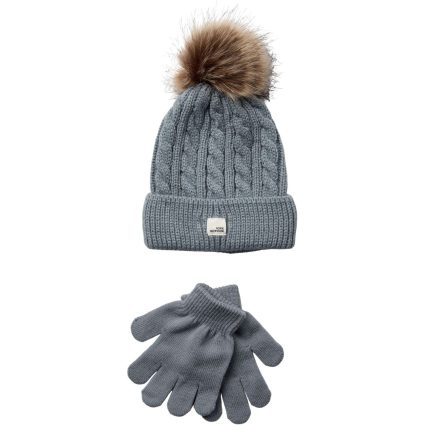 Sofie Schnoor Grey Mel Beanie Og Handsker Sæt - Str. One Size