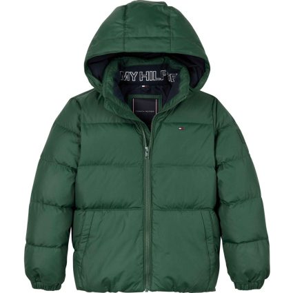 Tommy Hilfiger Ornamental Green Essential Dun Jakke - Str. 16 år